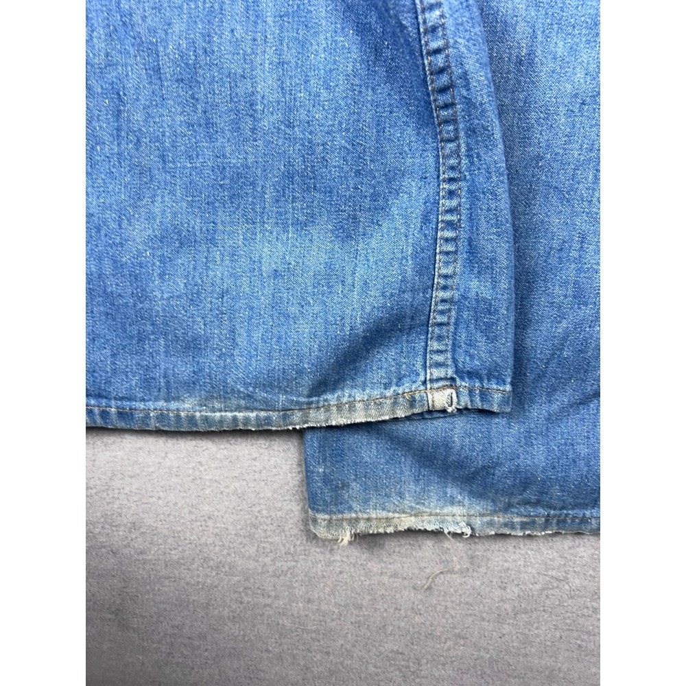 Vintage Levis Fresh Produce Wide Leg Flare Jeans Peace Sign‎ Graphic Blue 30x33 - Picture 8 of 8